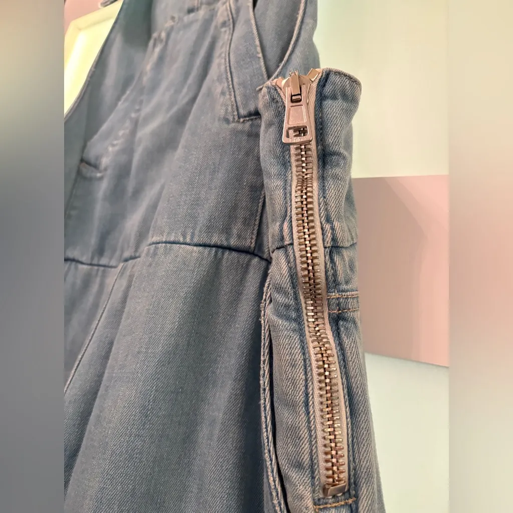 Chloé Washed Blue Denim Overalls Size 40 - Image 7