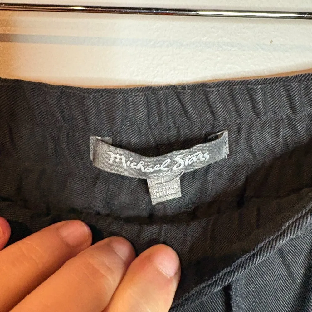 Michael Stars black and white stripe pull on casual pants - Image 3