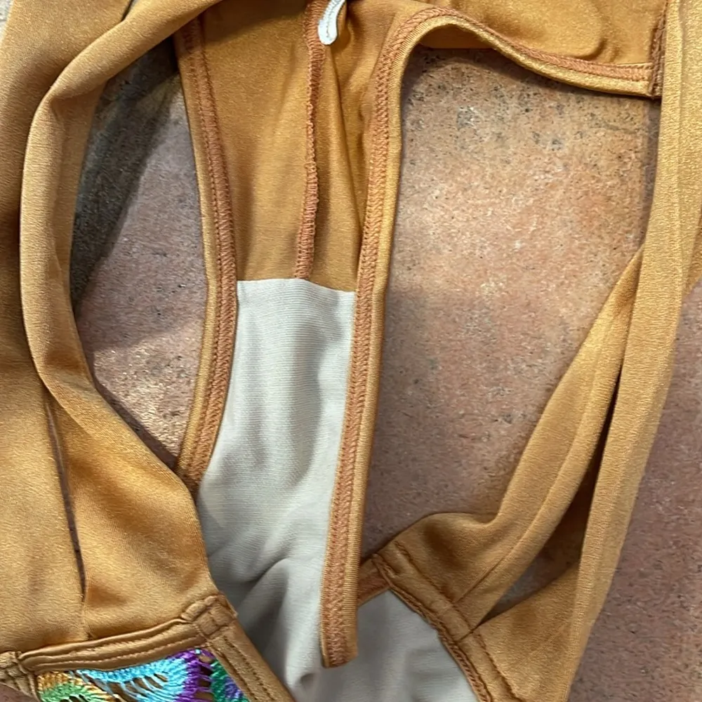 MONTICE BIKINI BRAZILIAN STULE WITH EMBROIDERED TRIANGLE TOP Size undefined - Image 3