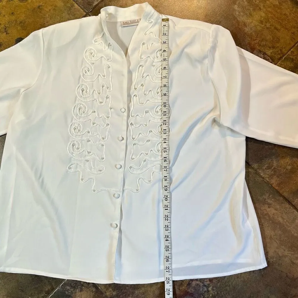 Karen Scott II Button Down Long Sleeve Blouse 22W - Image 6