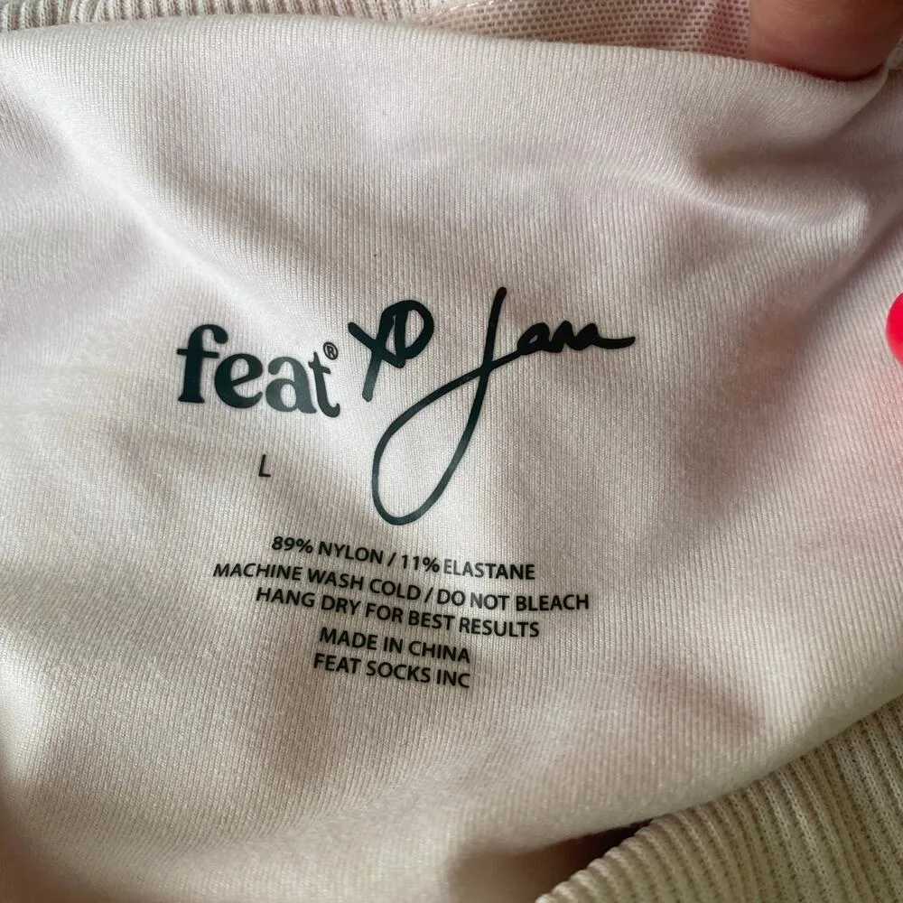 NWT Feat xo Jana Kramer Pale Pink Leggings women sz L Size L - Image 7