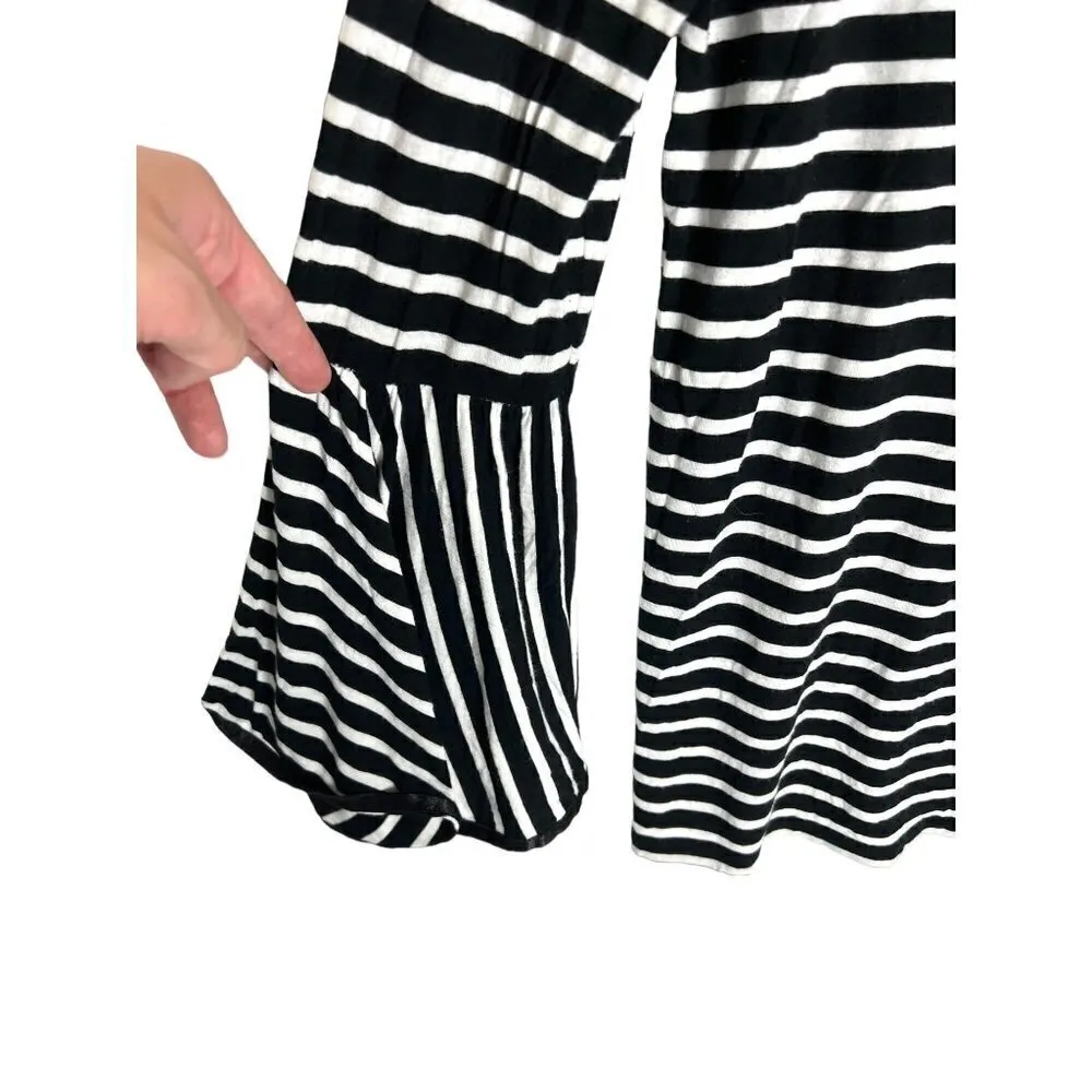 Maette striped‎ top with bell sleeves White Size L - Image 4