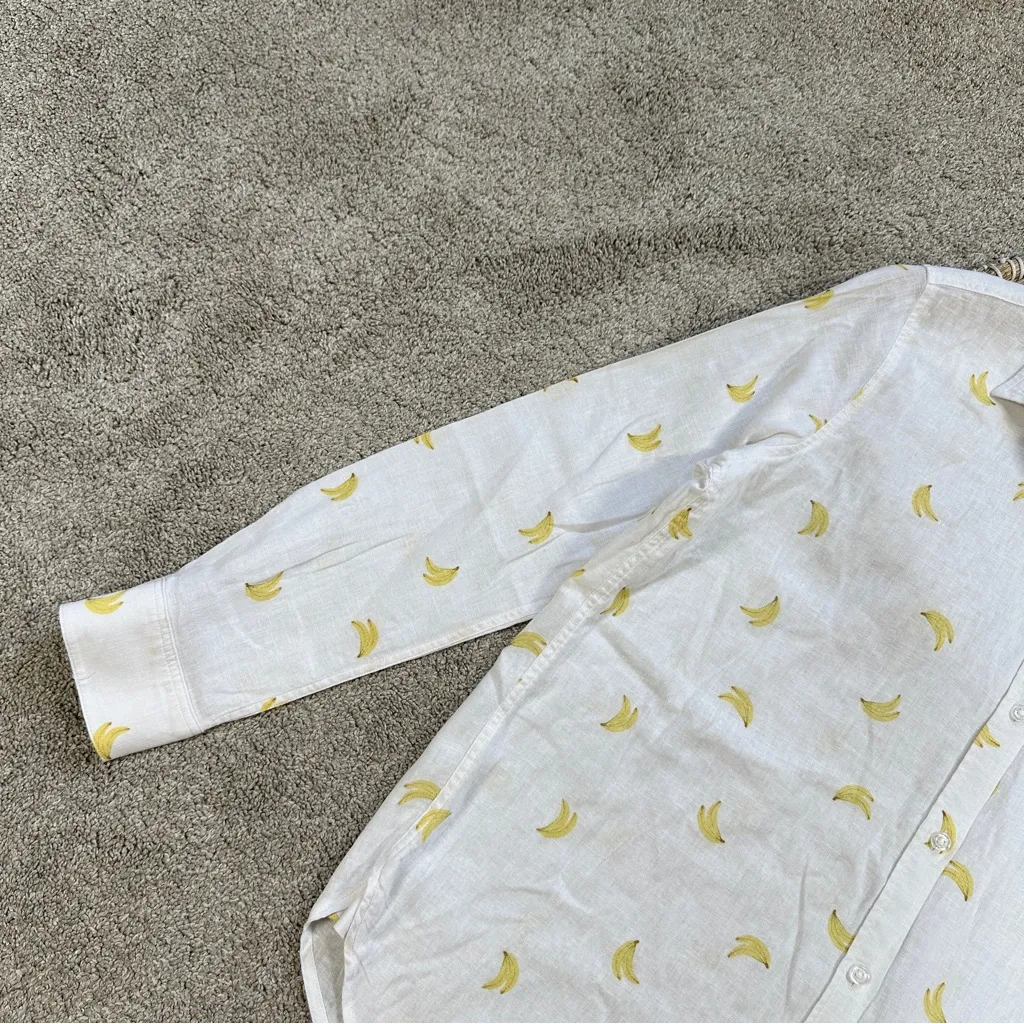 Rails Women’s Linen Blend Charli Banana Bunch Button Down Shirt Longsleeve S - Image 6