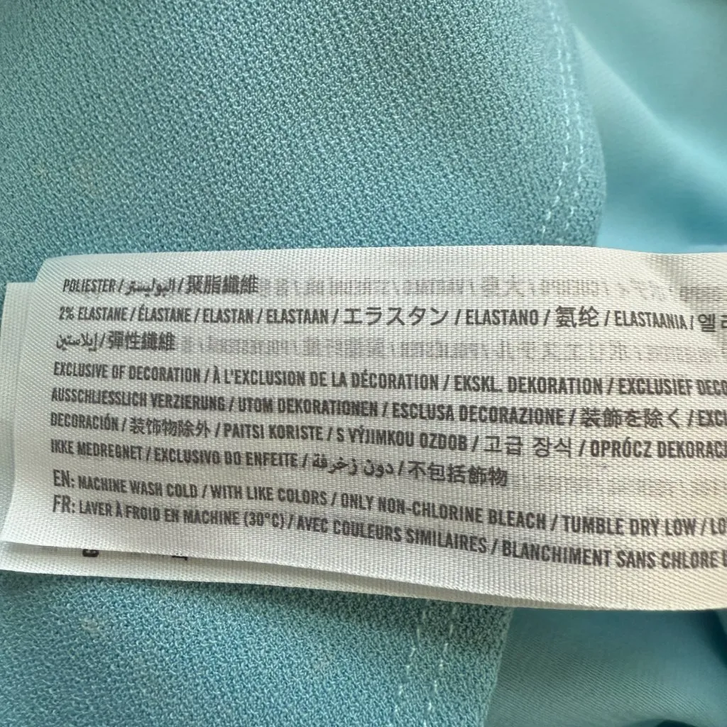 Abercrombie & Fitch One Shoulder Mini Dress Skort Women's Medium Tall Blue NWOT - Image 16