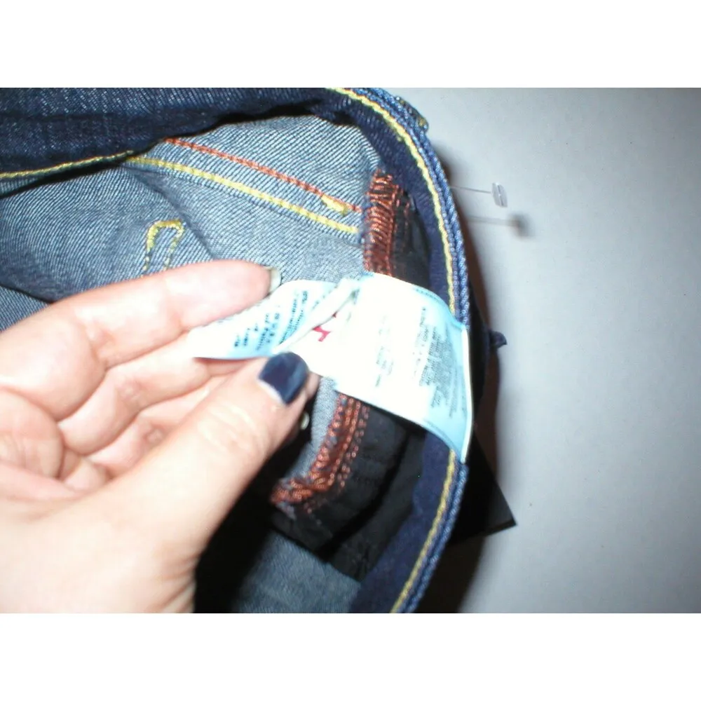 New Womens True Religion NWT $188 Jean Shorts Dark Blue 26 Designer Keira USA - Image 8