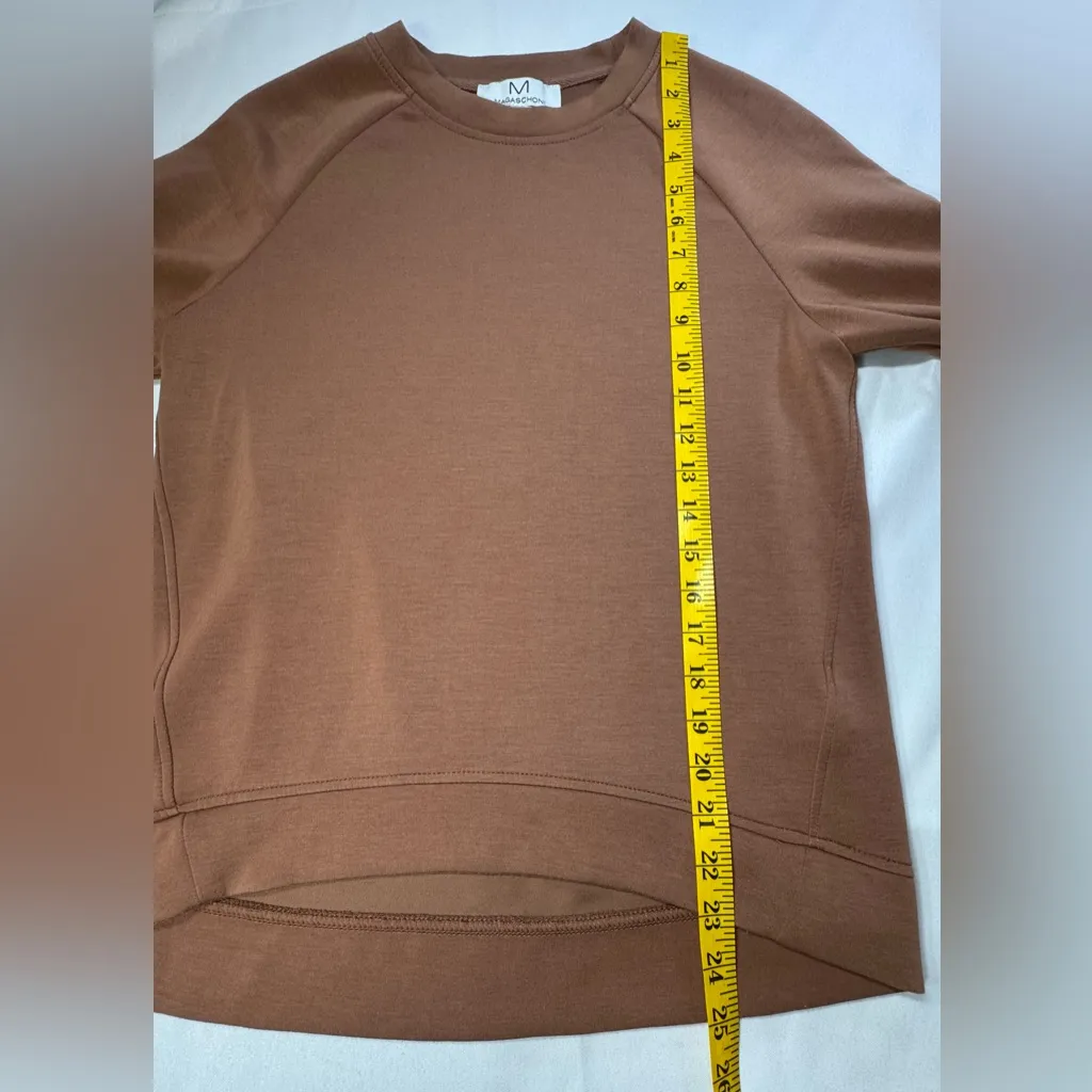 Magaschoni Rust Brown Crewneck Sweatshirt XS/TP - Image 7