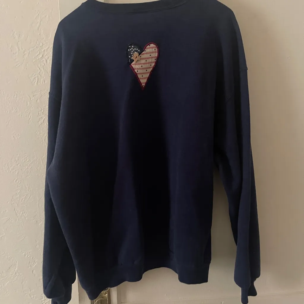 Vintage Americana 90s Appliqué Sweatshirt #90sfashion #vintage #patriotic sizeXL - Image 6