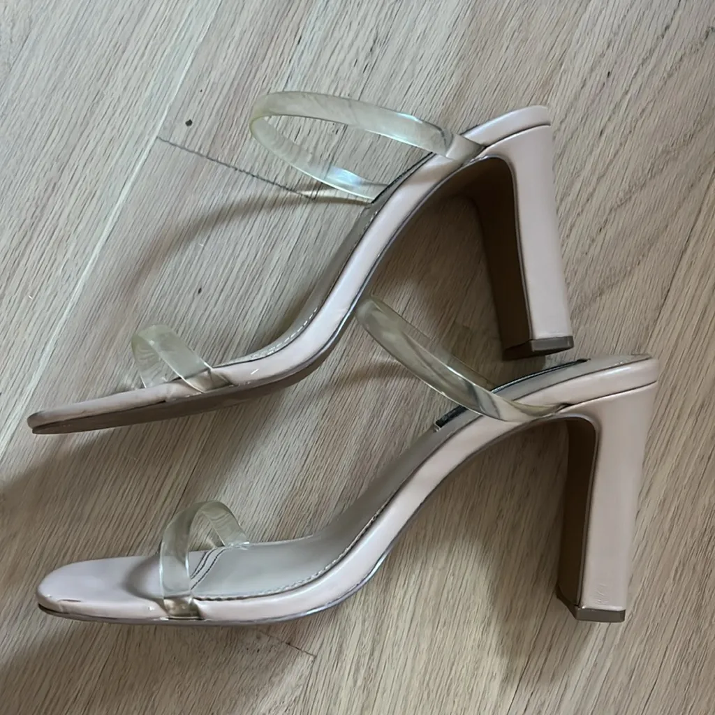 STEVEN by Steve Madden. Size 9. Clear hells. 3.5in heel. - Image 3
