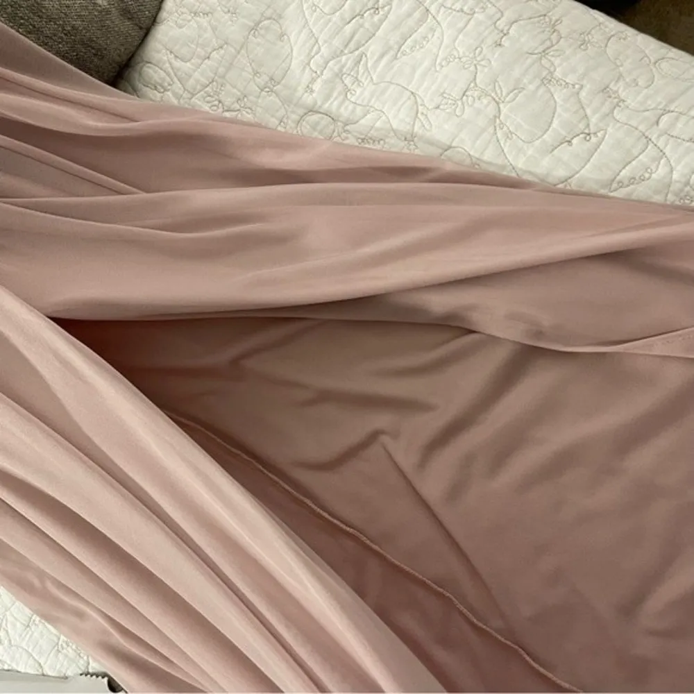 David’s Bridal Bridesmaid Gown Homecoming Prom Dress Size 10 Pink One Shoulder - Image 5