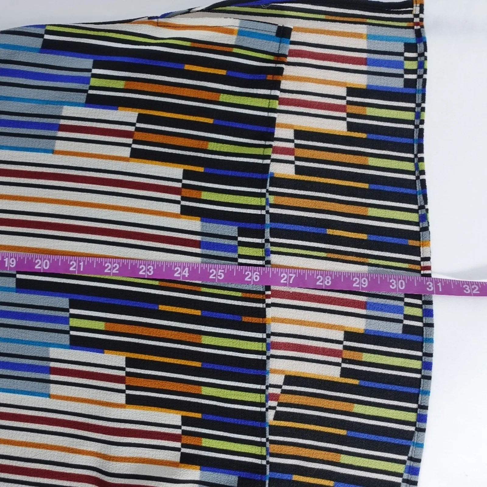 Rafaella Women’s Blouse Medium Geometric Stripe Print Multicolor Long Sleeve Top - Image 6