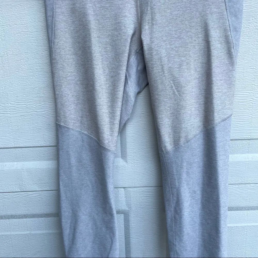 Outdoor Voices Womens Leggings Two 2 Tone Cream Gray Stripe Athletic Large - Image 6