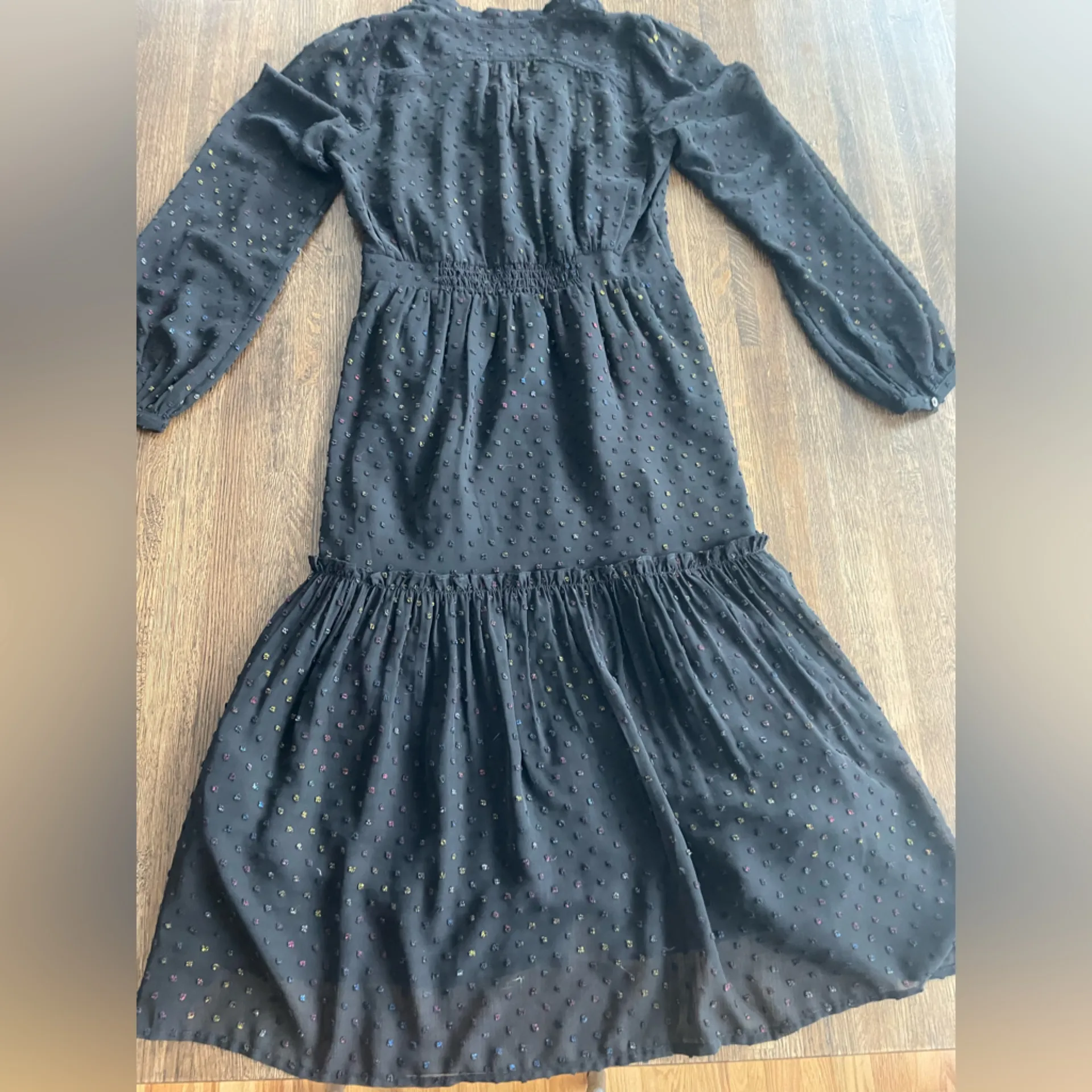 Anthropologie Audrey Clip Dot Shirt Dress - Size 0 - Image 5