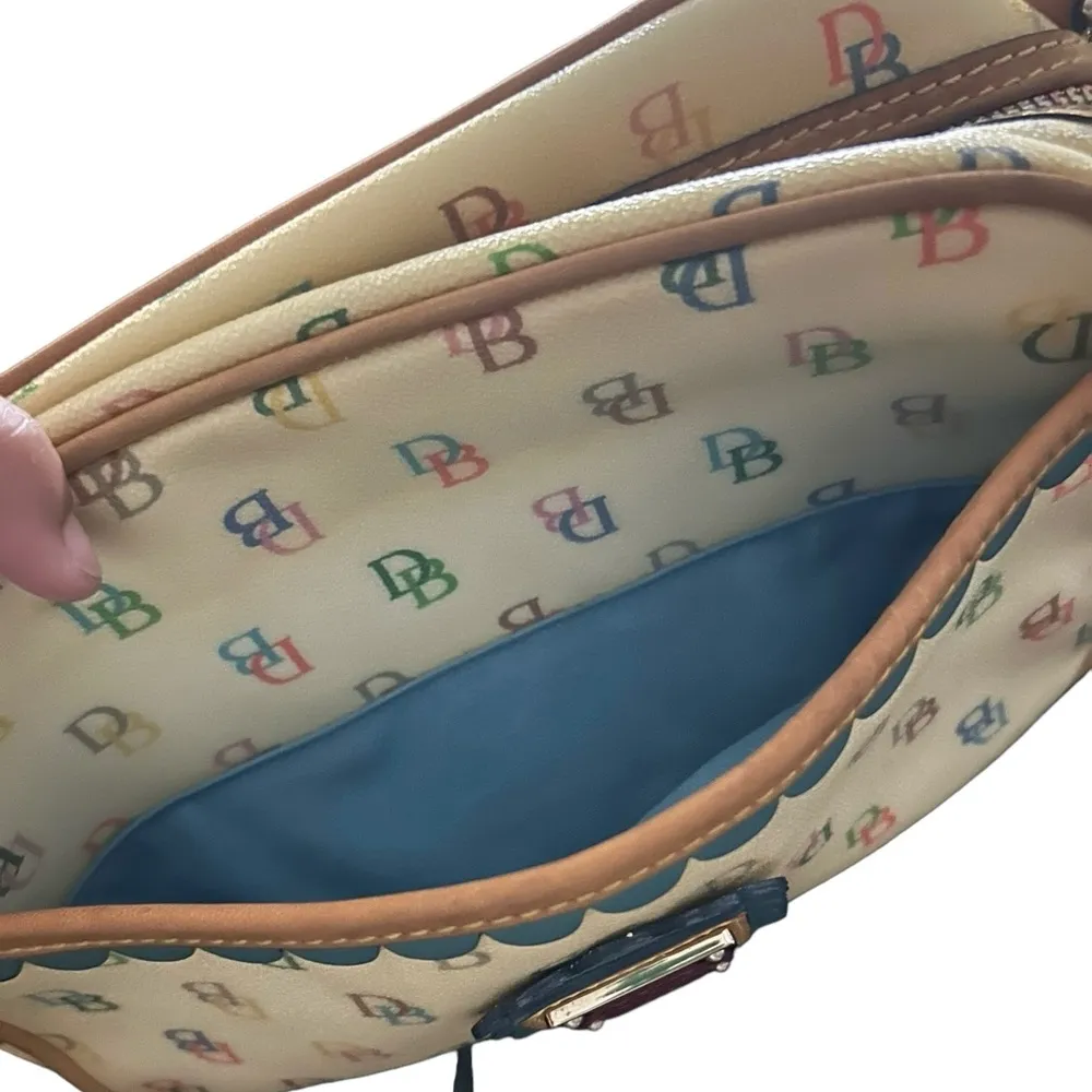 Vintage  Rainbow Logo Shoulder Bag With Heart Bag Charm. - Image 6