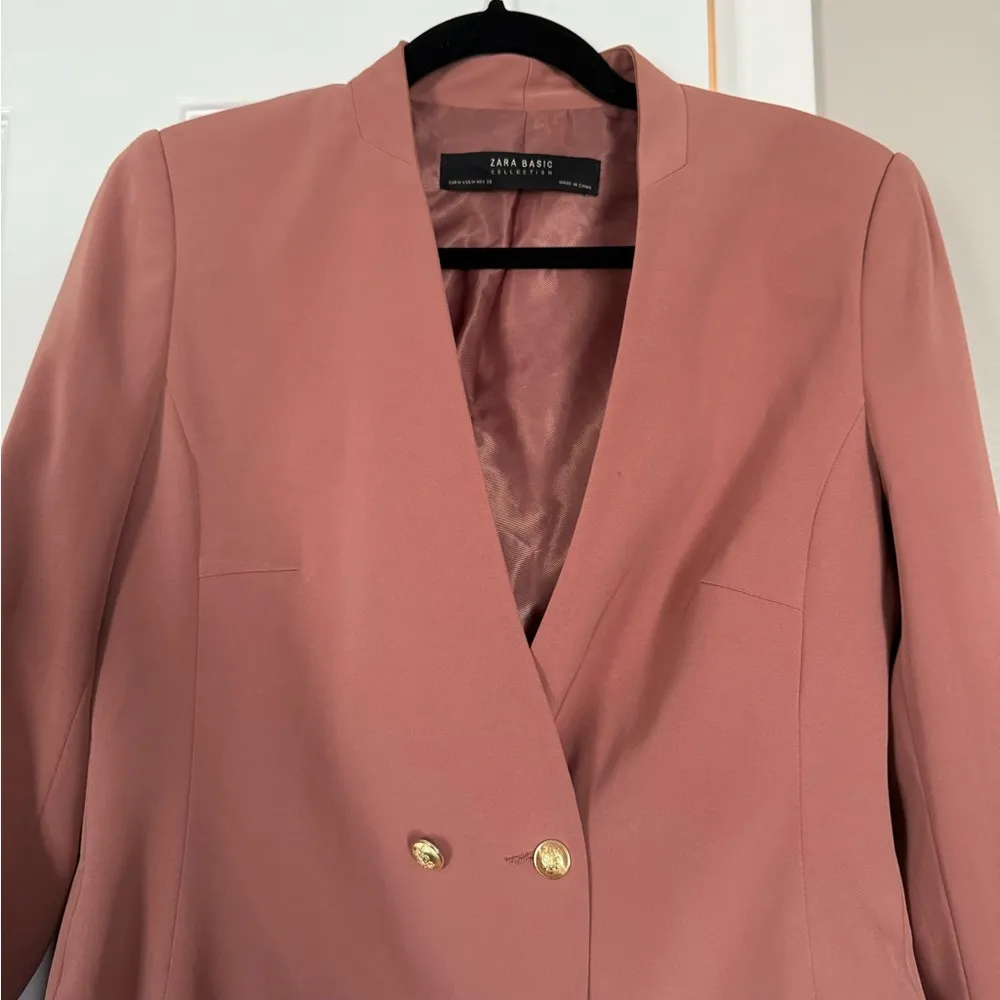 ZARA Double Breasted Blazer Coat Office Formal - Image 2