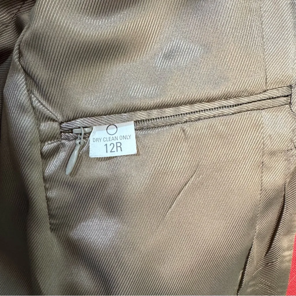 Orvis Red Wool Blend Cropped Classic Office Blazer Jacket Holiday Women Size 12 - Image 8