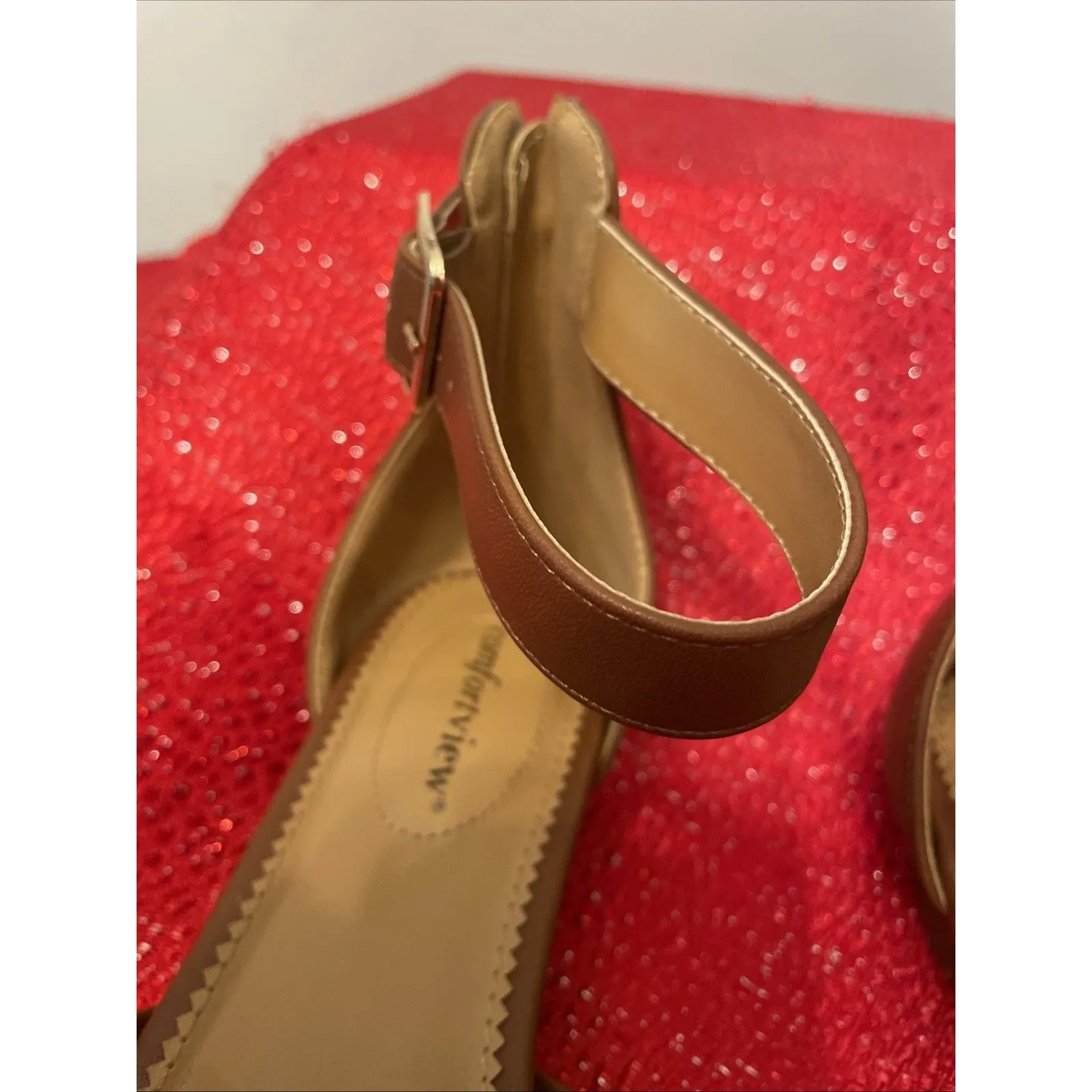 Comfortview Womens Sandals 16-0368-7 Brown Open Toe Sandals Size 9W Gretchen - Image 3