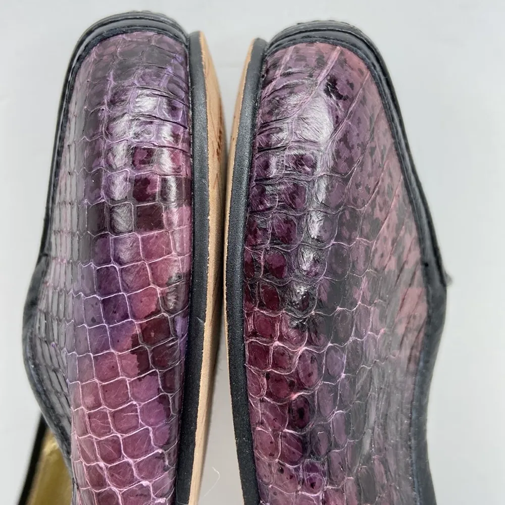 Sam Edelman Snakeskin Leather Ballerina Flats Size 8M - Image 13