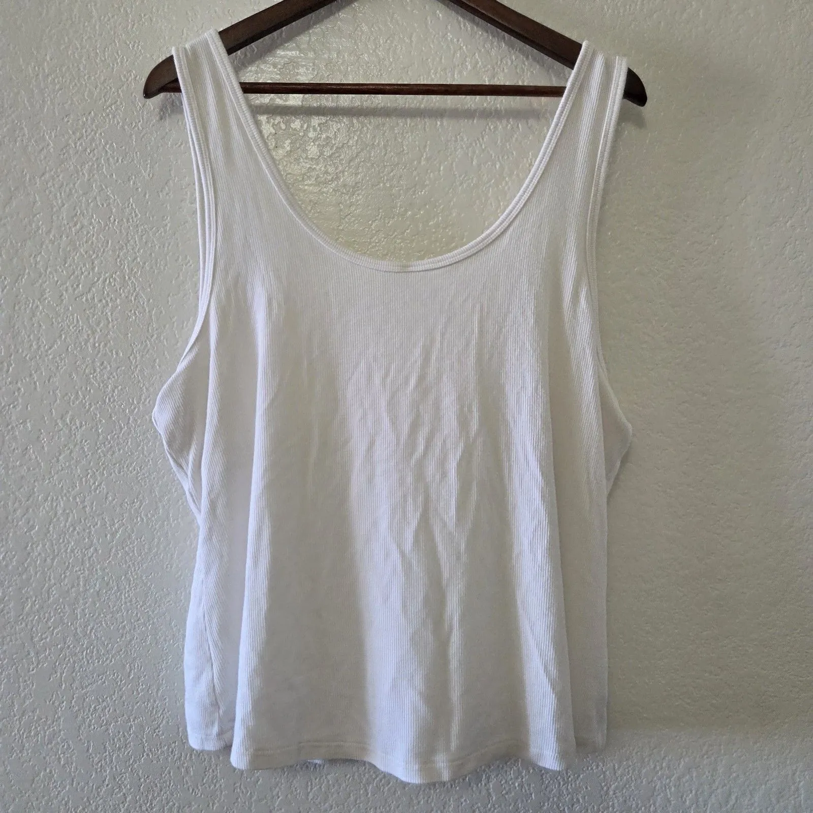 Soma Cool Nights Shelf Bra Ribbed Tank Brami XXL White - Image 4