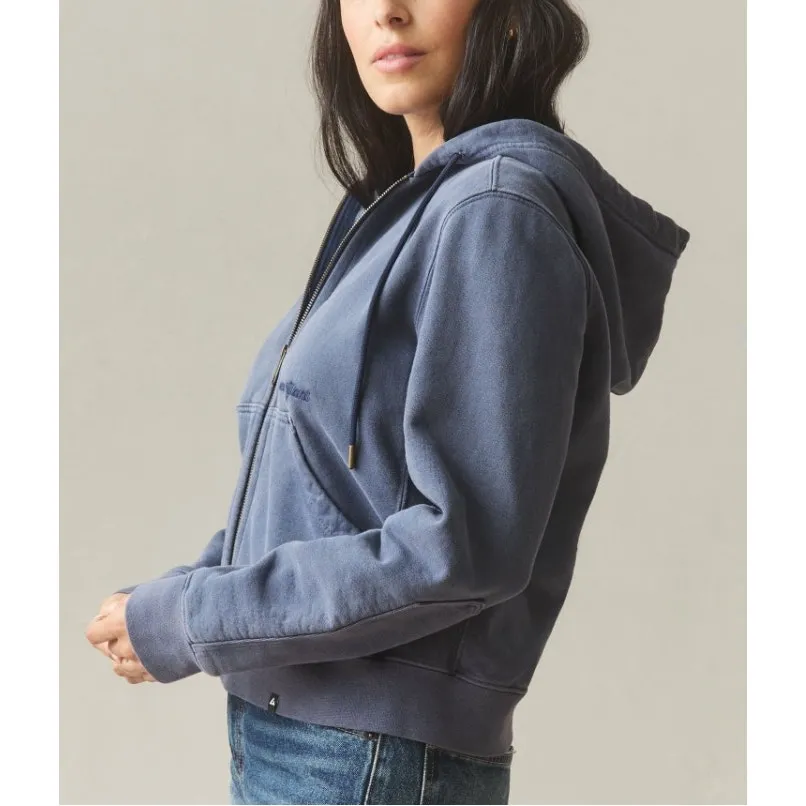 American Giant Women's Vintage Wash Relaxed Classic Full Zip 2.0 Blue - Image 2