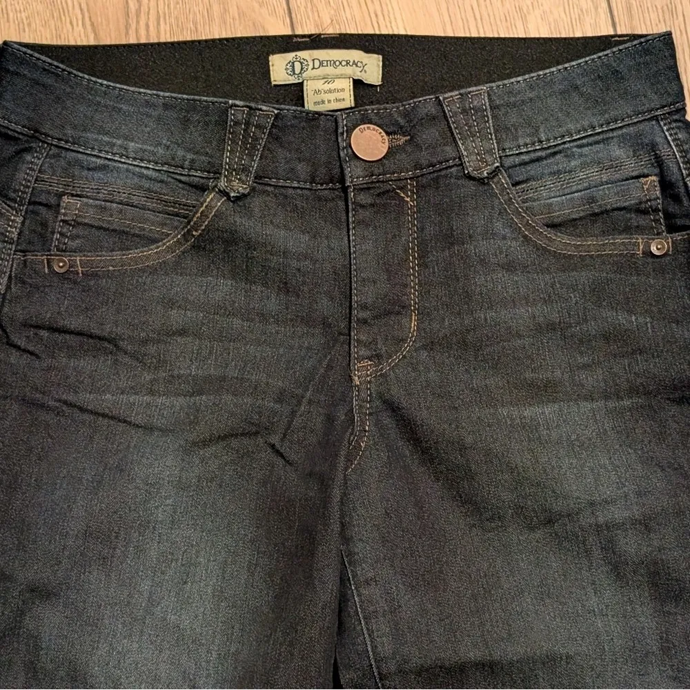 Democracy Jeans Womens 10 Dark Blue Skinny Denim Pants Absolution Tummy Control - Image 2