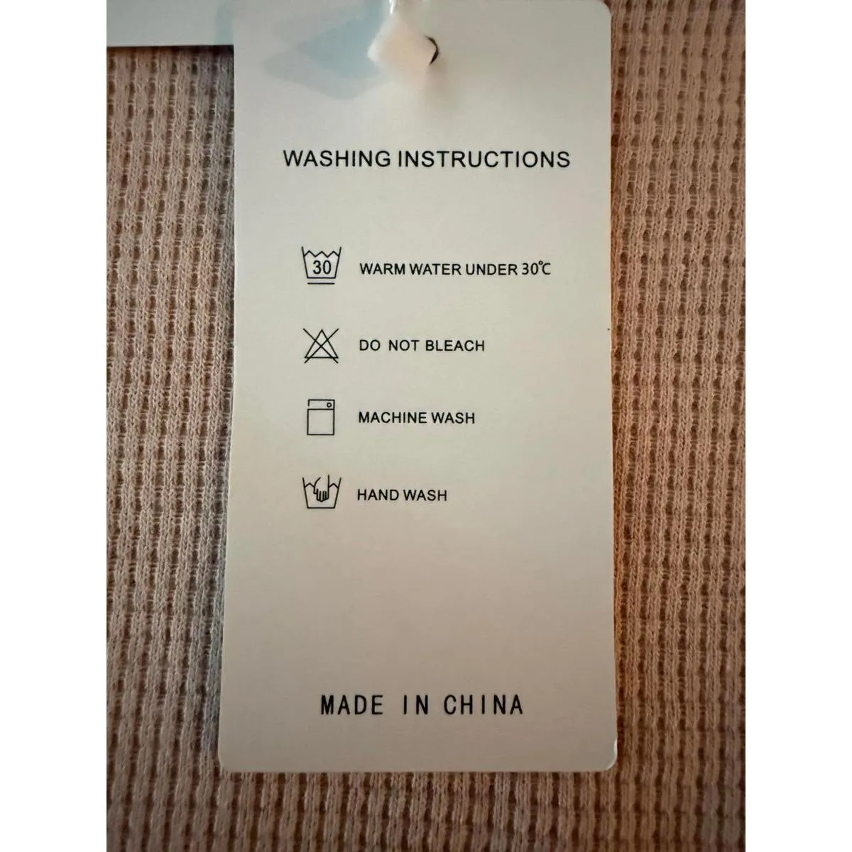 New Zesica Waffle Thermal Women's Shirt Top Large Beige Rayon Casual Relaxed - Image 5