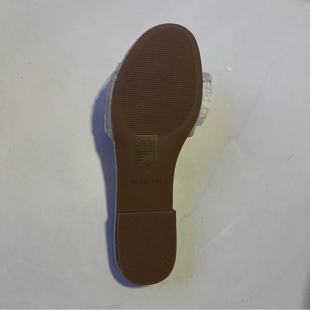 J. Crew Jewel Slide Sandals Flats Crystal Embellished, Color Gold, Size 8, NIB - Image 6