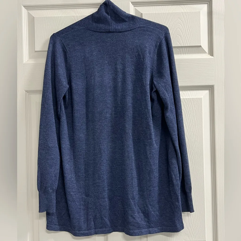 Ella Moss Open Front Navy Blue Cardigan Sweater- Size Small - VGUC - Image 2