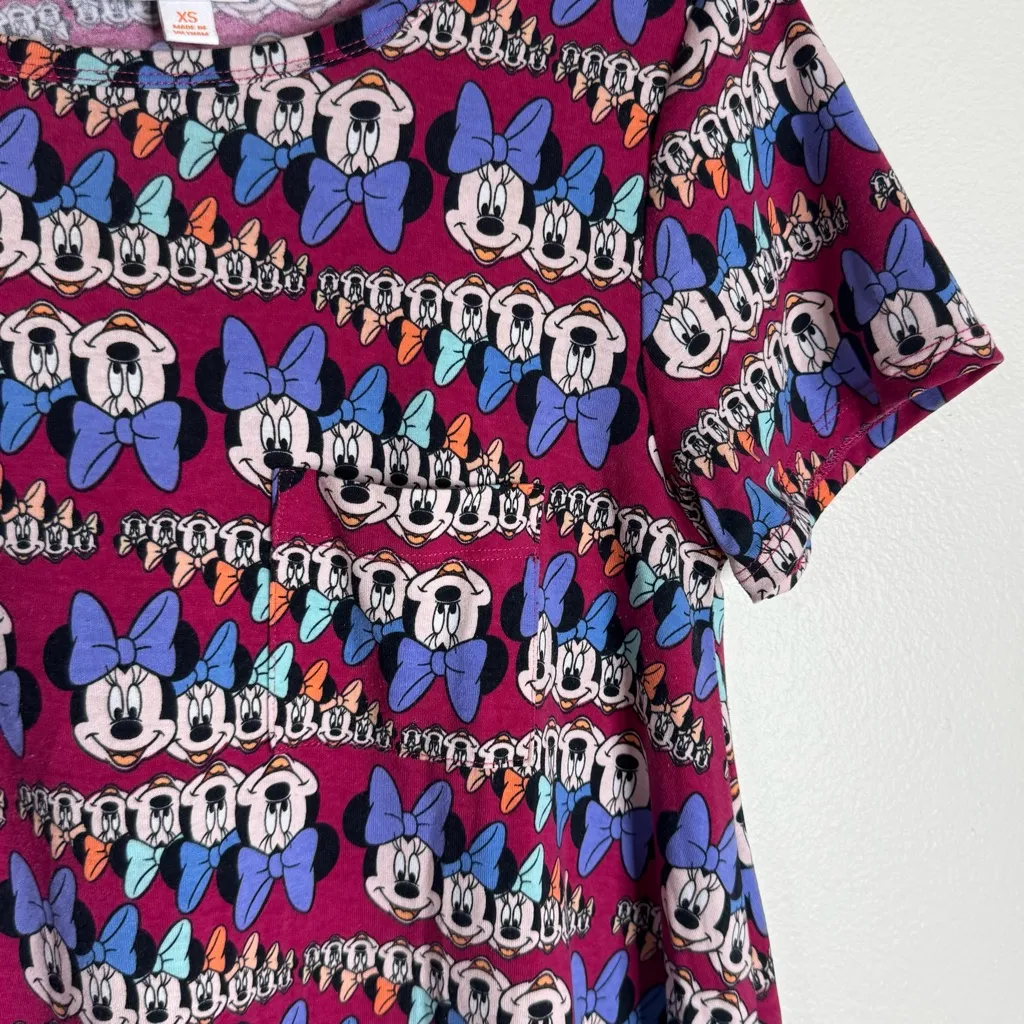 Disney Minnie Mouse all over print LuLaRoe lightweight oversized dress size XS S - Image 4
