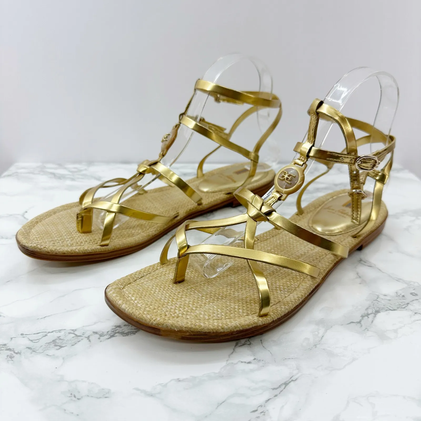 Sam Edelman 10.5 Gwen Gold Gladiator Sandal‎ - Image 2