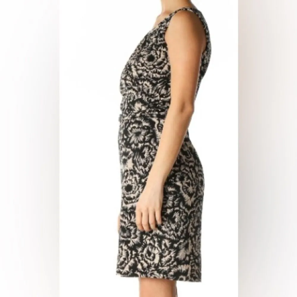 Ann Taylor black & cream colored drop waist floral tunic dress-Size Small - Image 3