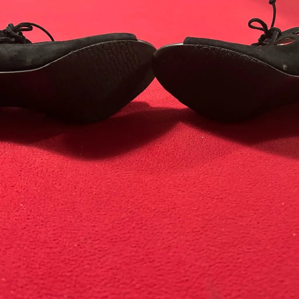 Heels Chic Black Lace-Up Women's Heels Audrey Brooke 9 1/2 like new - Image 7