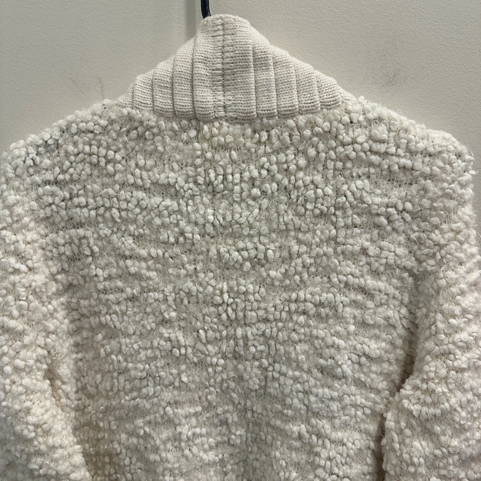 Anthropologie Sleeping on Snow Ivory Boucle Open Cloud Cardigan Cozycore Soft XS - Image 6