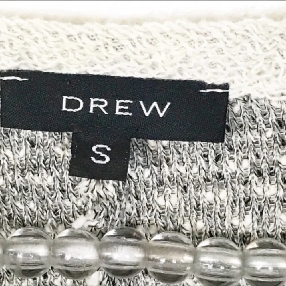 Drew Lindsay Size Small Tan Knit Zip Jacket Motto - Image 4