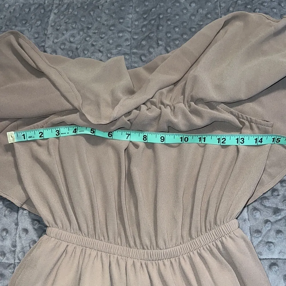 Show Me Your MuMu XXS hacienda maxi dress ruffle top dune color chiffon wedding - Image 7