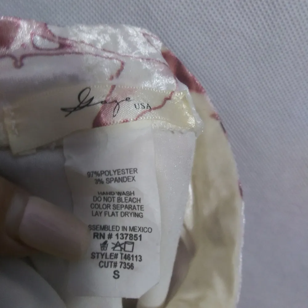 Vintage Gaze Sleeveless Mock Neck Velvet Floral 90s Y2K Top Size Small Brown - Image 5