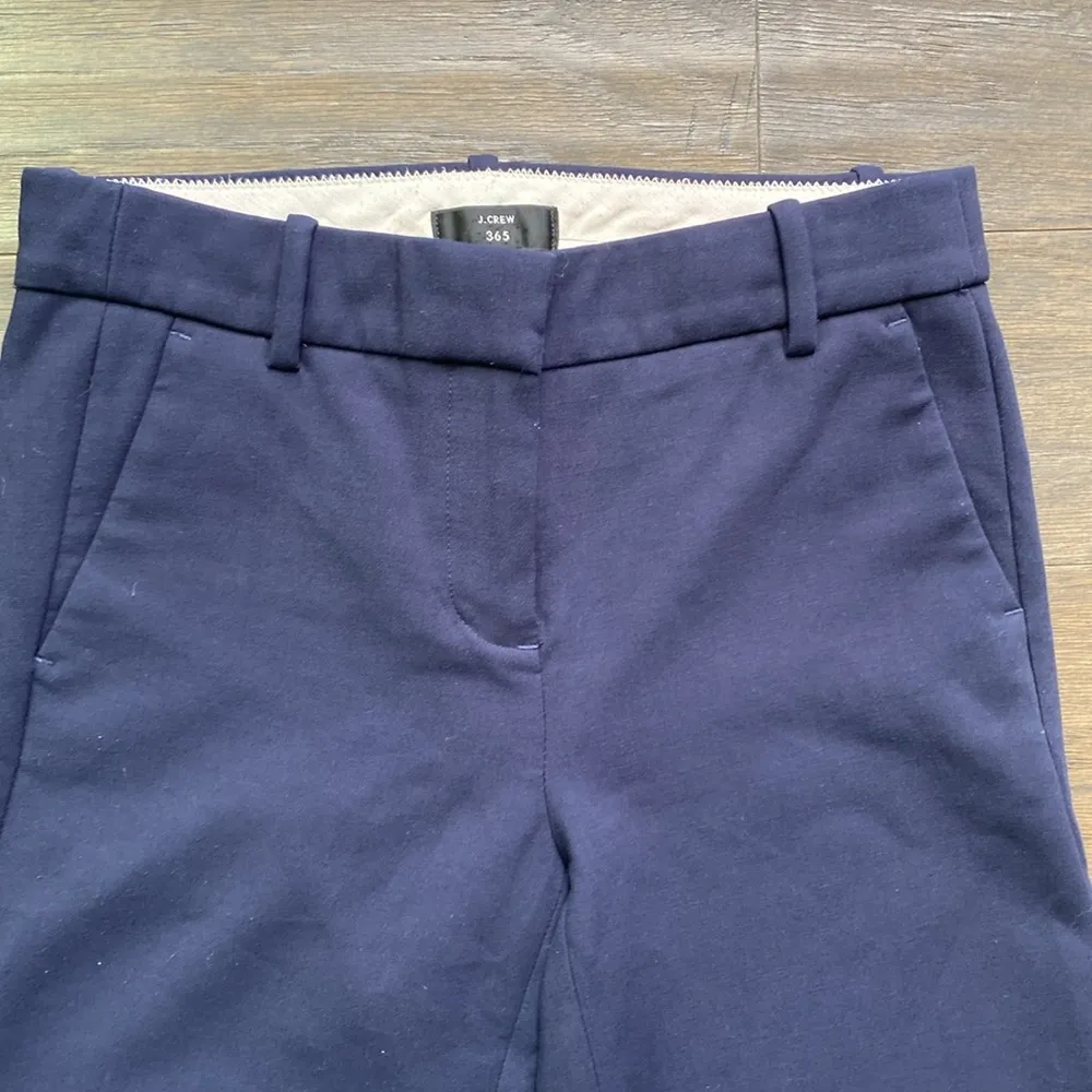 J. CREW Trouser Womens Sz 2 Petite Navy Everyday Crop Essential - Image 2