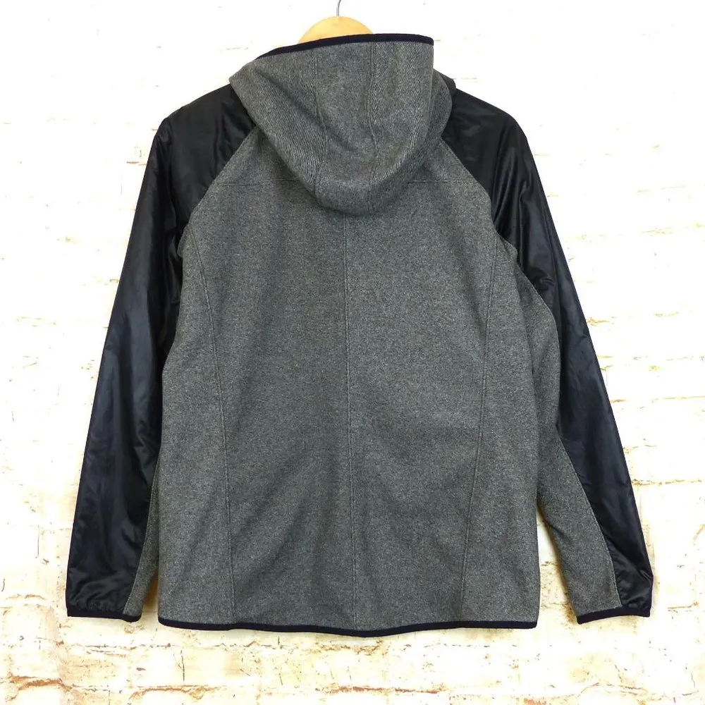 Under Armour Jacket Women M Black Gray ColdGear Fleece Infrared Loose Fit Hooded - Image 10