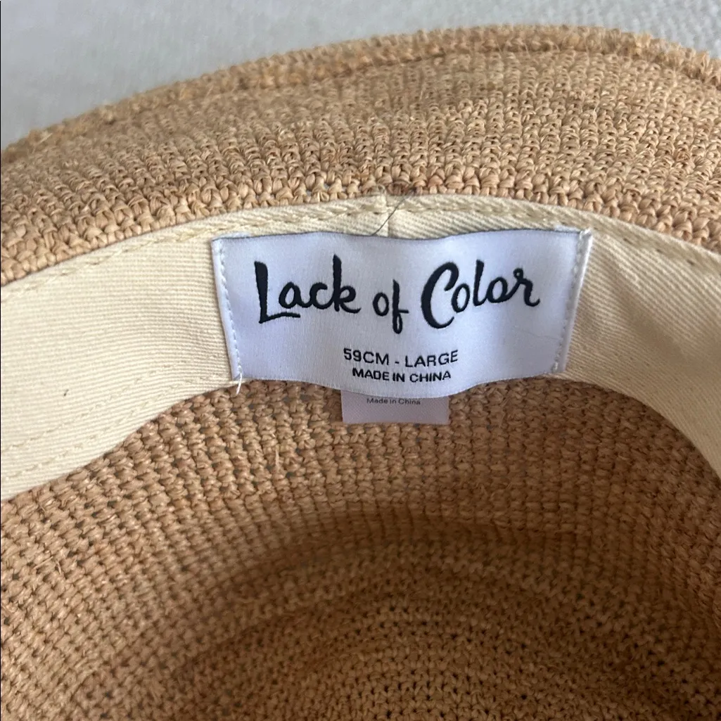 Lack of Color Wide-Brimmed Raffia Straw Bucket Hat - Image 9