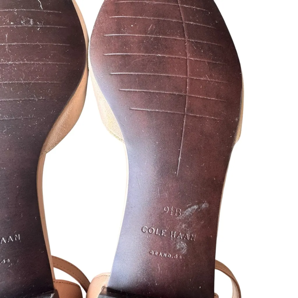 Cole Haan - Nude Suede & Leather D’Orsay Ankle Strap Flats Sz 9.5 - Image 12