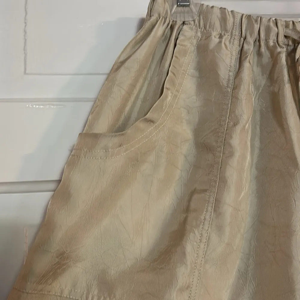 Miss Love Gold/Beige Drawstring Parachute Pants - Image 6