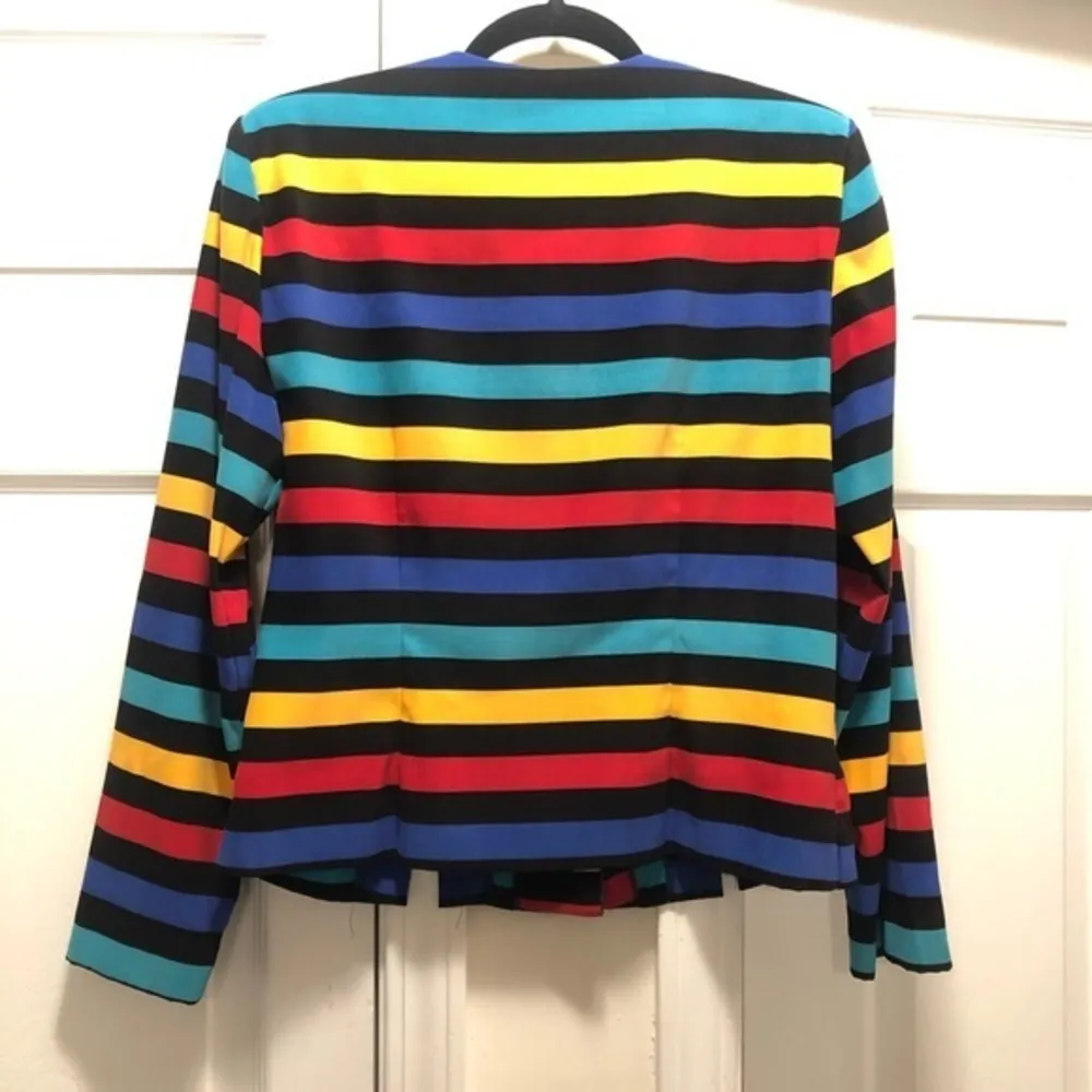 Vintage Leslie Fay Rainbow Blazer - Image 2