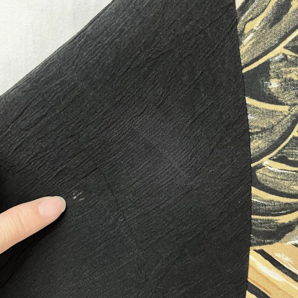 VTG City Girl Nancy Black Blazer Jacket Sz 8 Full Zip Artsy Retro Prom Patchwork - Image 6