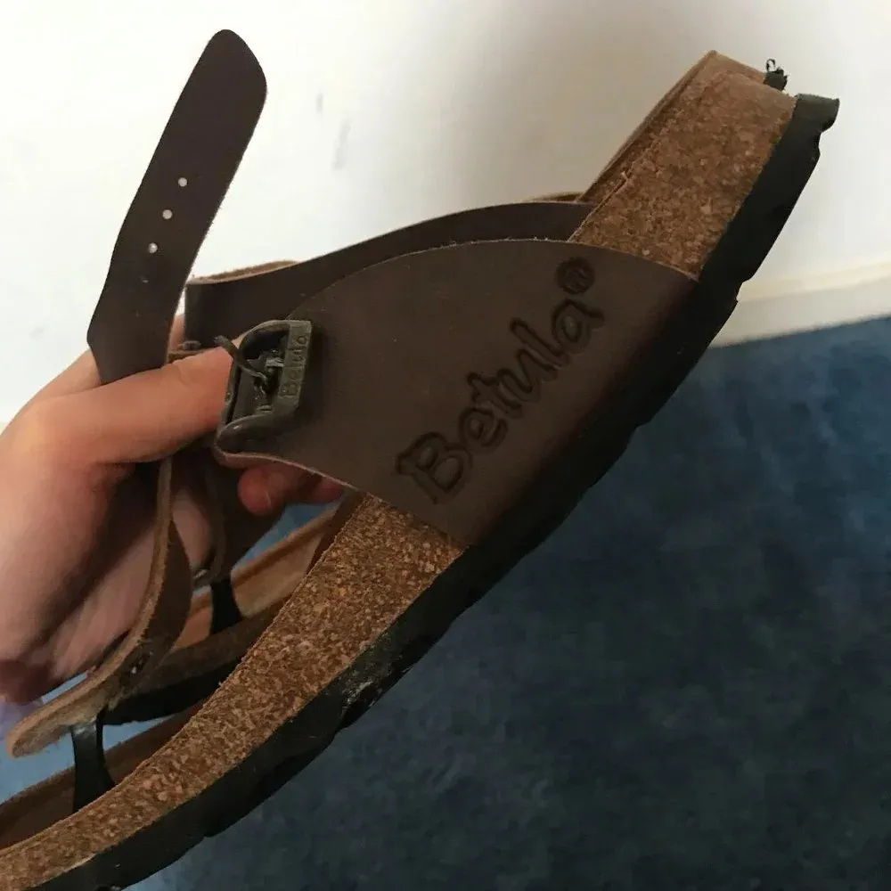 Betula Brown Gizeh Thong Sandal Size 6-6.5 - Image 2
