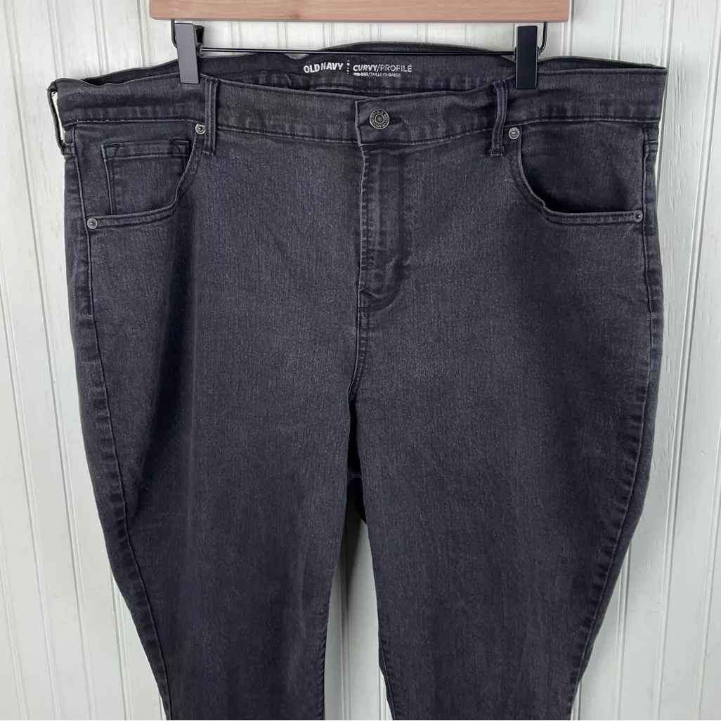 Old Navy Mid-Rise Curvy Skinny Jeans in Black Jack Women's Plus Size 20 Regular - Image 3