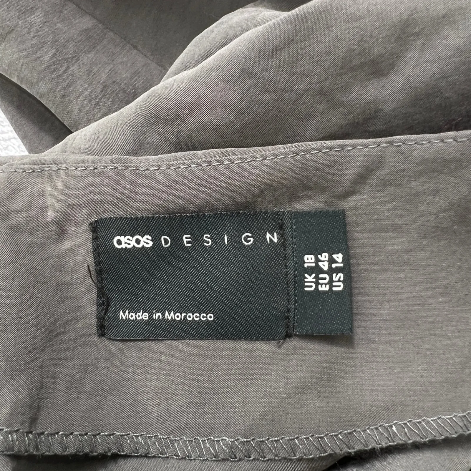 ASOS DESIGN Gray Maxi Dress Womens 14 Sleeveless Open Back Casual Party Cocktail - Image 6