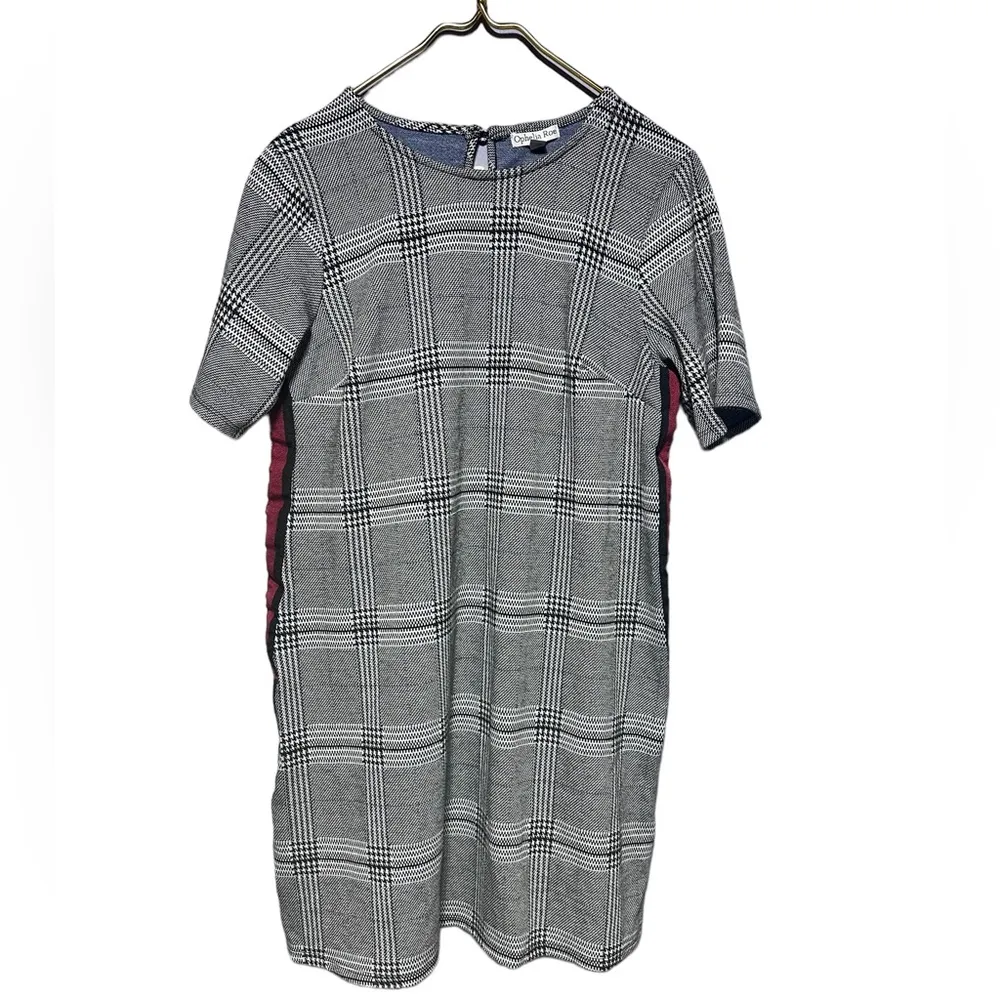 Plaid sheath Dress Large Black - Image 5