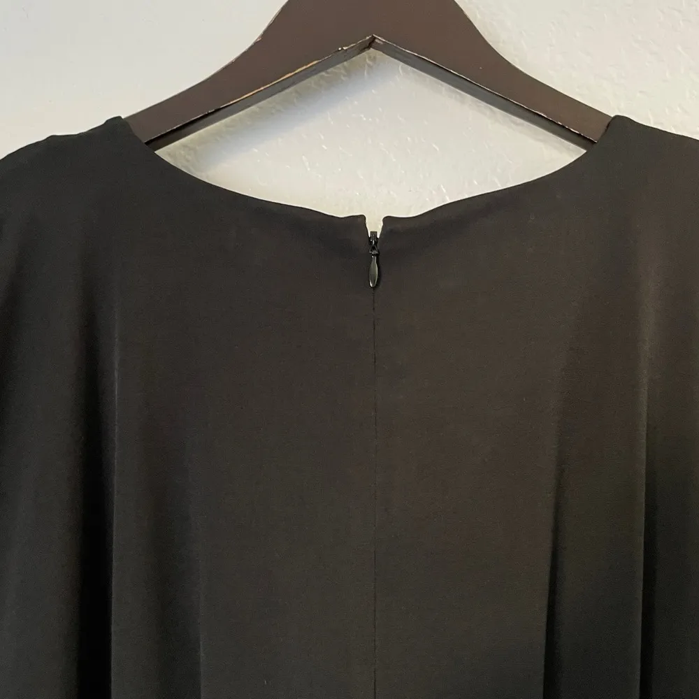 BOBI BLACK Luxe Liquid Jersey Gathered Mini Dress Black Medium - Image 6