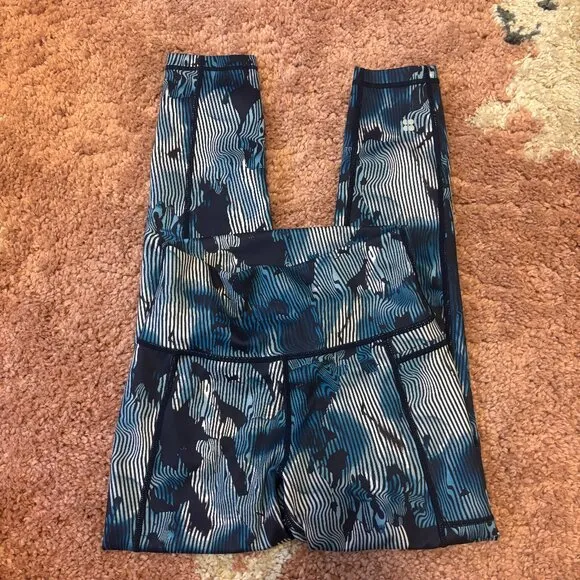 Sweaty Betty Super Sculpt 7/8 Length Women's Size XS Workout Leggings Blue Navy - Image 1