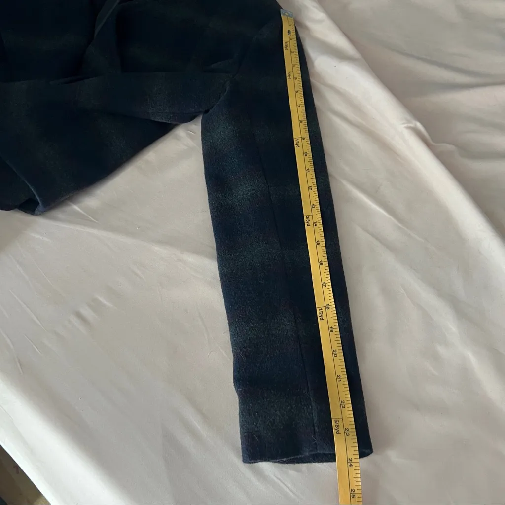 DEX Wool Blend Stylish Striped Womens Crossover‎ Asymmetric Hem Jacket Gray Size M - Image 13