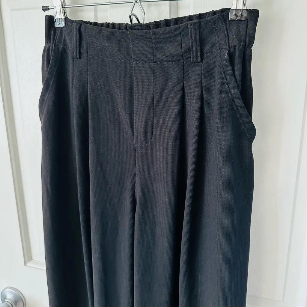 HALARA Breezeful High Waisted Wide Leg Quick Dry Work Pants Pockets Black Size S - Image 7